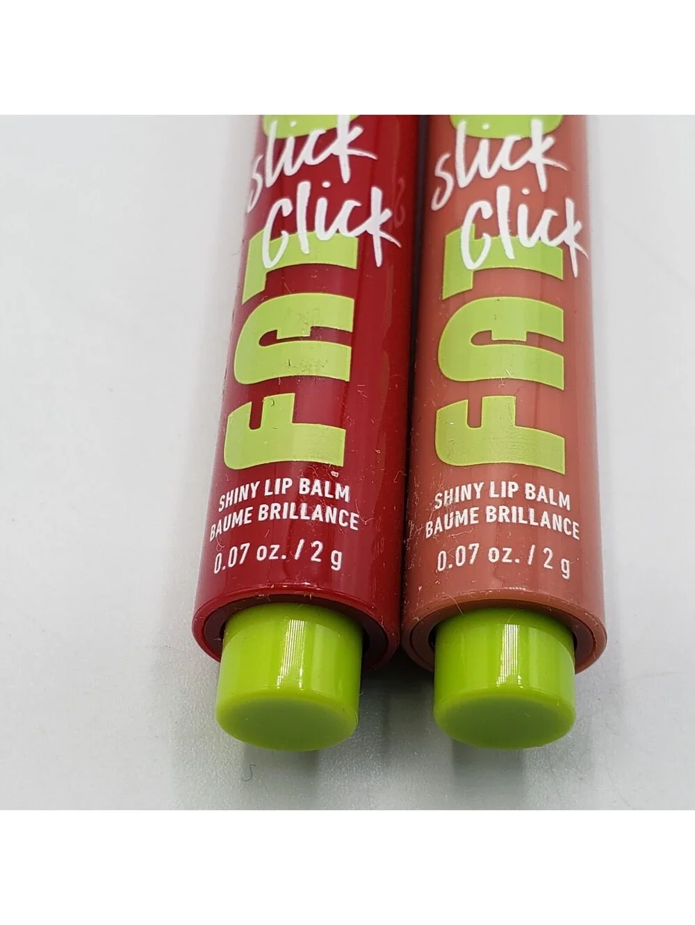 2 NYX Fat Oil Lip Slick Click Lip Balms #10 Double Tap & #15 Story Or Post NEW